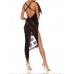 MORPHEW ATELIER Black Silk & Lurex Chiffon Dress Made From John Galliano Scarf