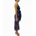 MORPHEW COLLECTION Purple & Green Silk Twill Floral Print Scarf Dress Made From  Vintage Scarves