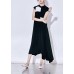 Art black chiffon Wardrobes Boho Christmas Gifts patchwork big hem Robe Summer Dress