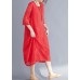 Beautiful Half sleeve o neck cotton dress Sweets red A Line Dresses Summer