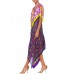 MORPHEW COLLECTION Multicolor Geometric Bias Cut Kaftan  Dress Made From 1960'S Silk Scarves